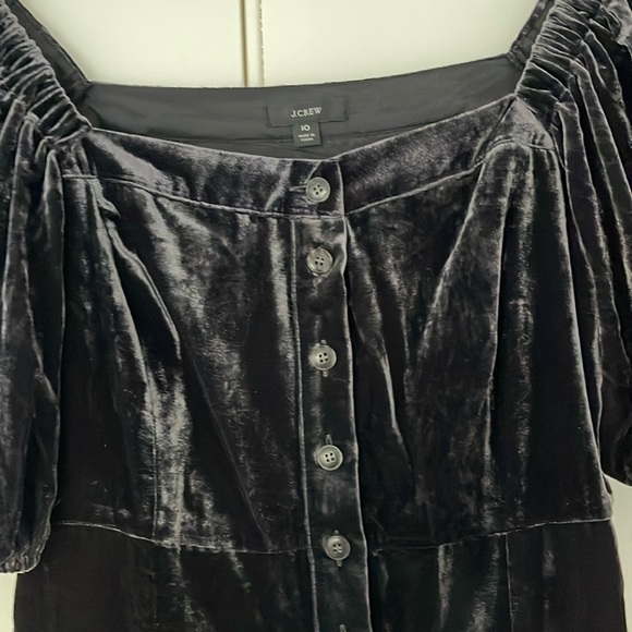 J crew NWNT Polyester Velvet Holiday Dress, Tag sz10 fit sz 8 - Picture 4 of 6